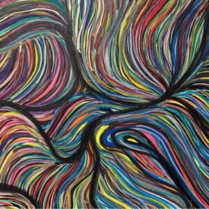 Original painting Vibrant Abstract large 24x36